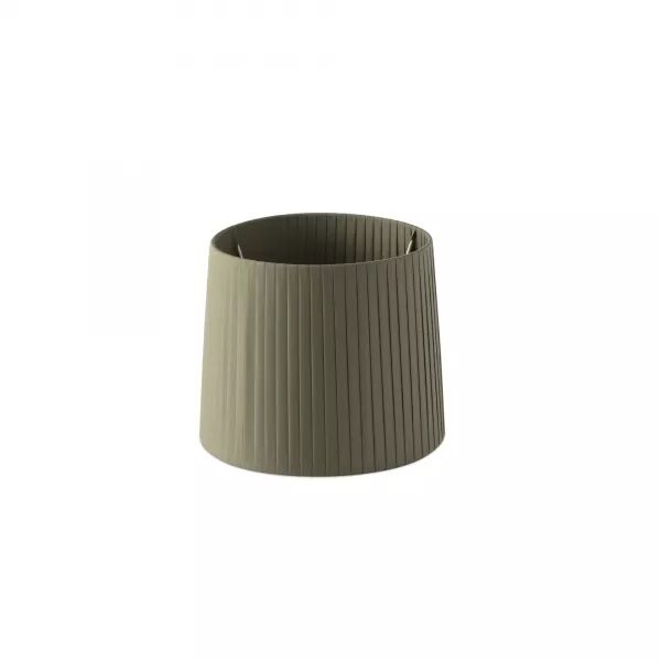 Abat-jour enrubann� vert olive �250*200 (2P0627)