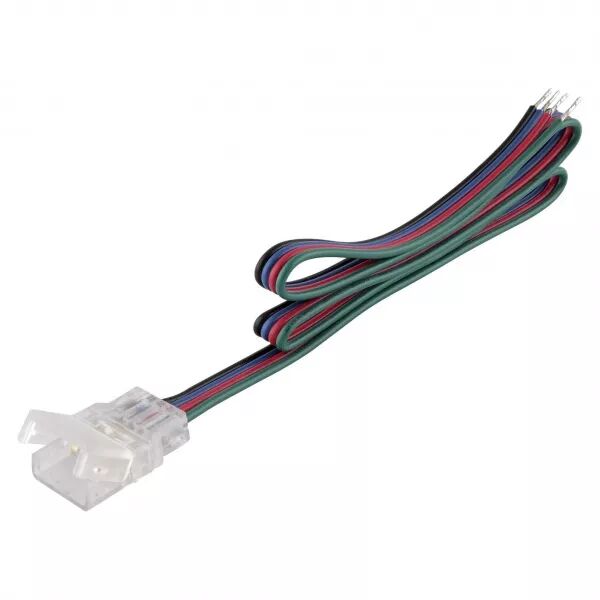 accessoire ruban led value connecteur d\'alimentation 500mm 4 pins rgb prot�g� (4058075407893)