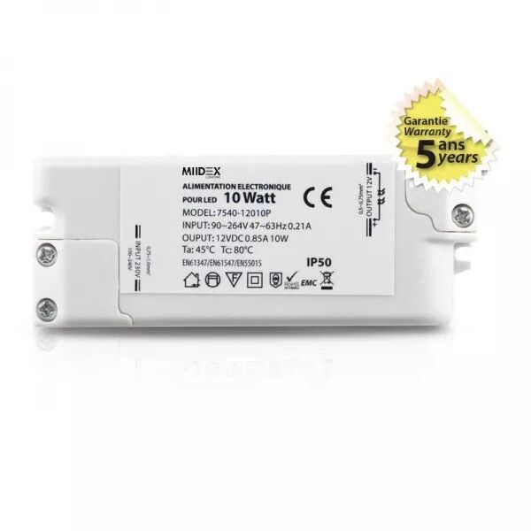 ALIM 12V DC 0.85A 10Ws IP50 (7540)