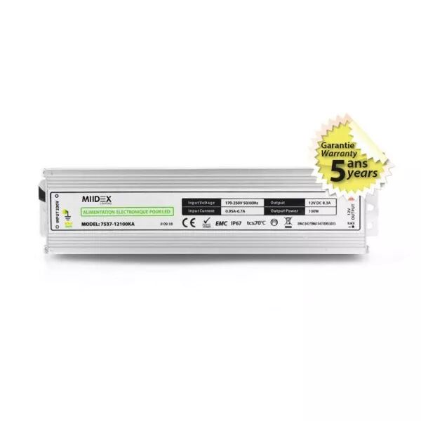 ALIM 12V DC B LUM 100W IP67 (7537)