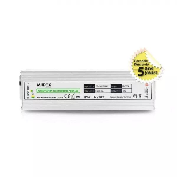 ALIM 12V DC B LUM 60W IP67 (7535)