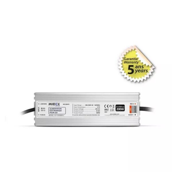 ALIM 24V DC LUMINEUX 200W IP67 (100476)