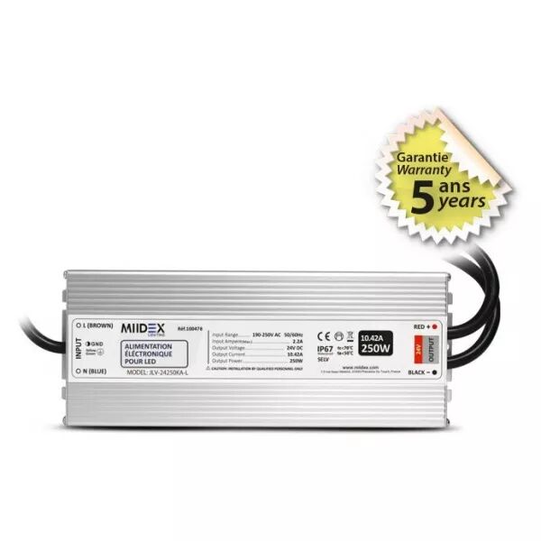 ALIM 24V DC LUMINEUX 250W IP67 (100478)