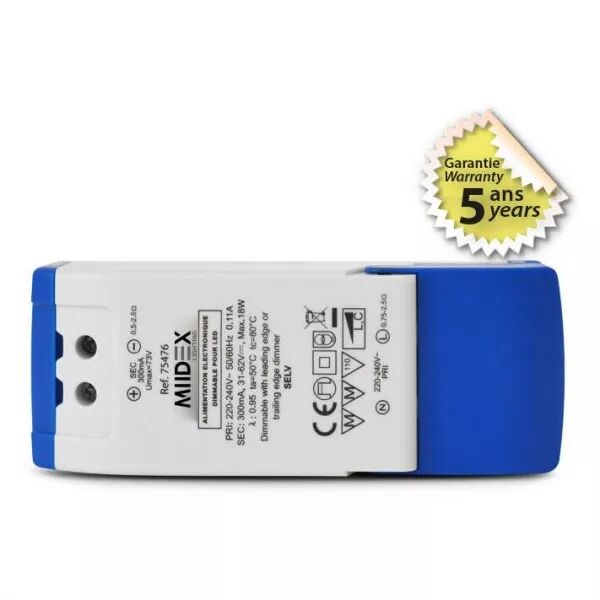 ALIM 31-62V DIM 18W 300MA IP20 (75476)