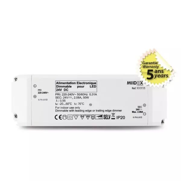 ALIM LED 24V DC DIM 50W IP20 (100115)