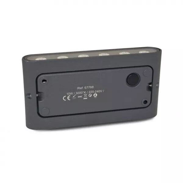 APP MR 10W RECT 3000K GRIS AN (67788)