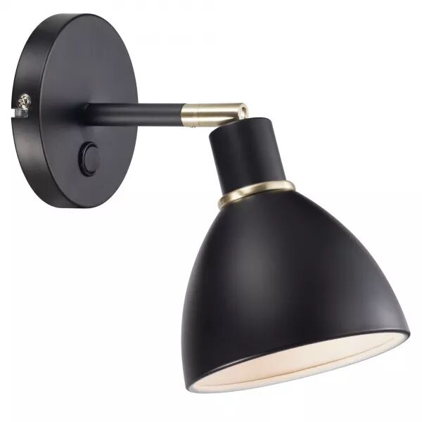 Applique murale - RAY - M�tal - Noir -  E14 (63191003)
