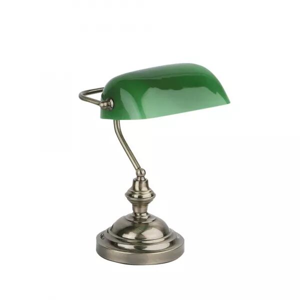 Banker Lampe De Table Avec Un Or Vieilli (68334)