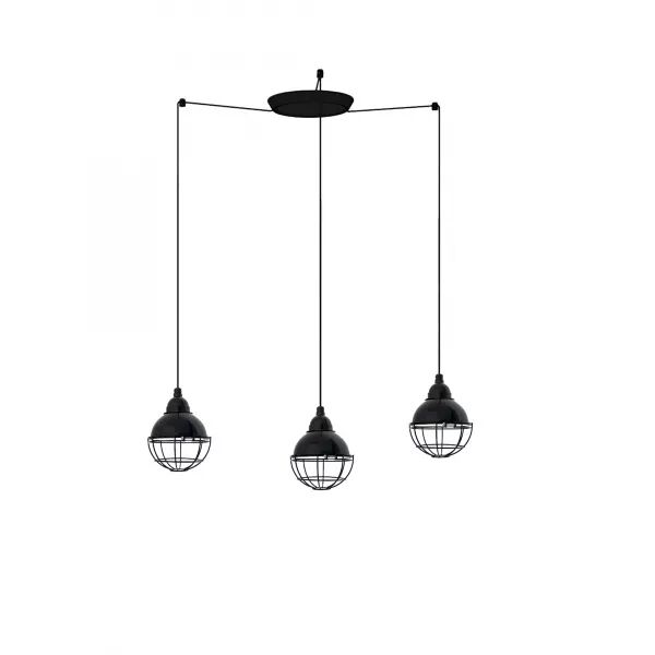 Claire Lampe Suspension Noire 3L (62802-3L)