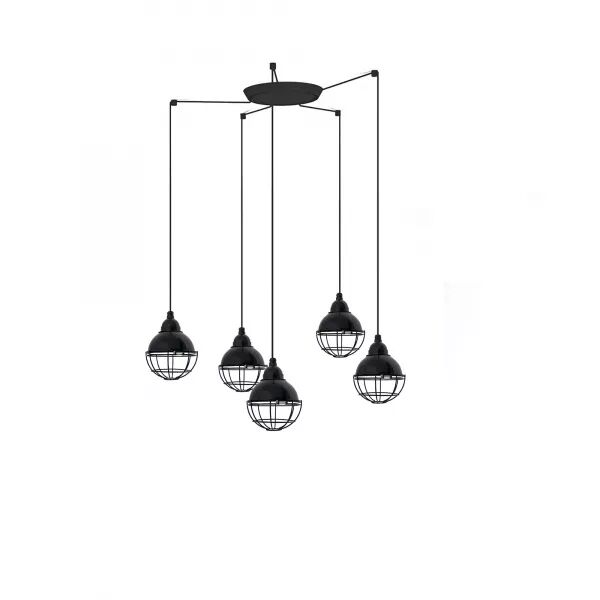 Claire Lampe Suspension Noire 5L (62802-5L)