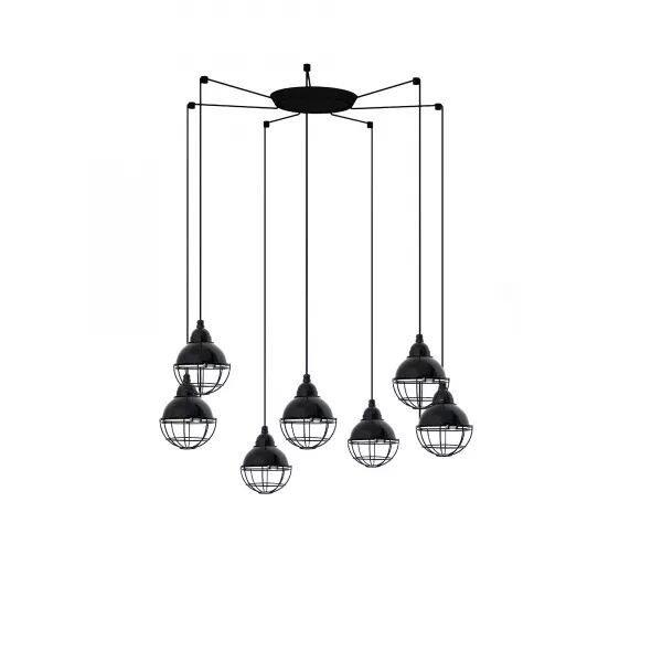 Claire Lampe Suspension Noire 7L (62802-7L)