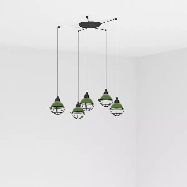 Claire Lampe Suspension Verte 5L (62803-5L)