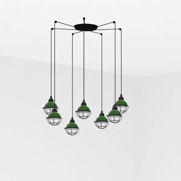 Claire Lampe Suspension Verte 7L (62803-7L)