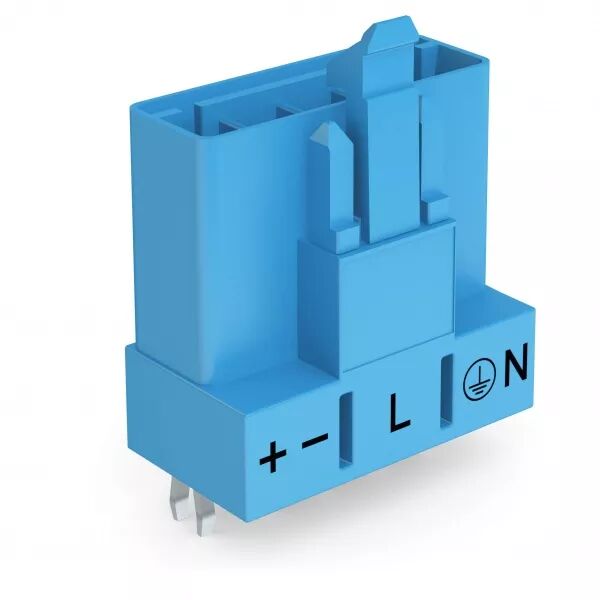 Connecteur pour circuits imprim�s Droit 5 p�les, bleu890-3115