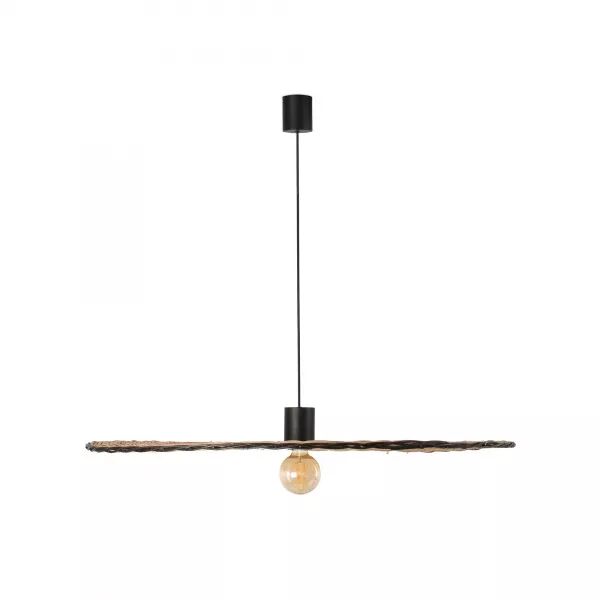 COSTAS Lampe suspension noire/rotin (68590-70)