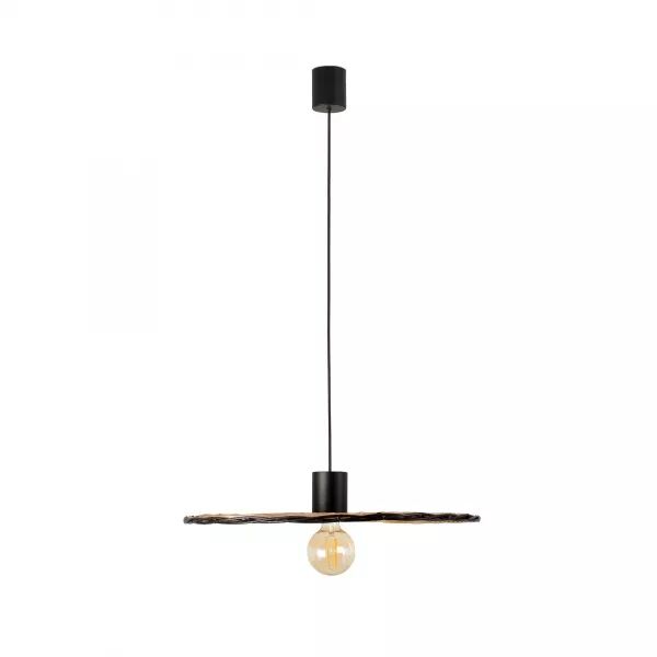COSTAS Lampe suspension noire/rotin �600 (68590-69)