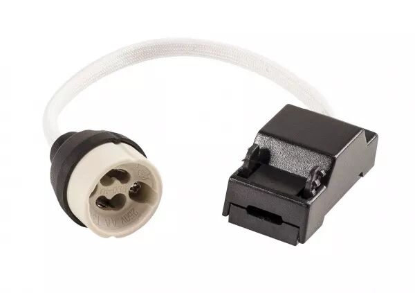 Douille GU10, int�rieur, blanc/noir, (1000909)