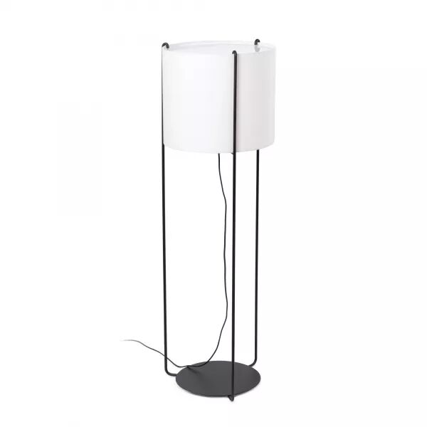 Drum Lampadaire Avec Une Noire/Beige (24023-33)