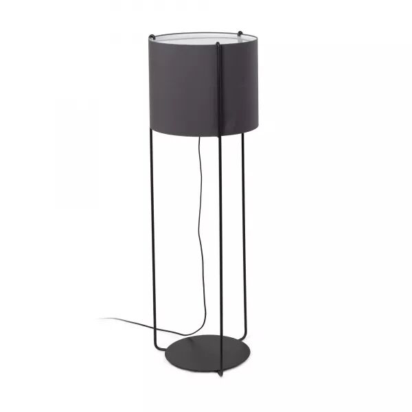 Drum Lampadaire Avec Une Noire/Gris (24023-34)
