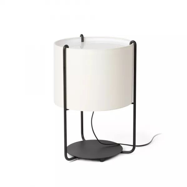 Drum Lampe De Table Avec Un Noire/Beige (24020-31)