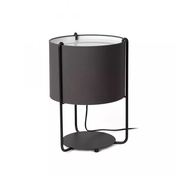 Drum Lampe De Table Avec Un Noire/Gris (24020-32)