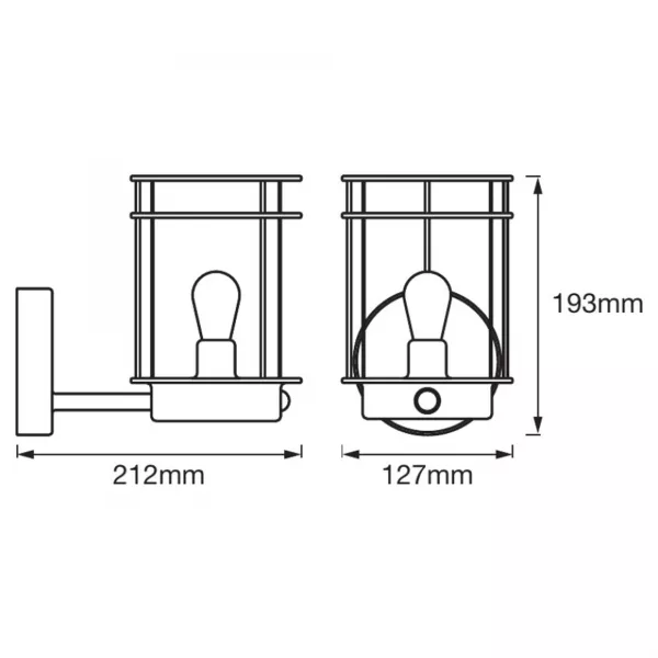 endura classic post sensor up e27alu ldv (4058075206540)