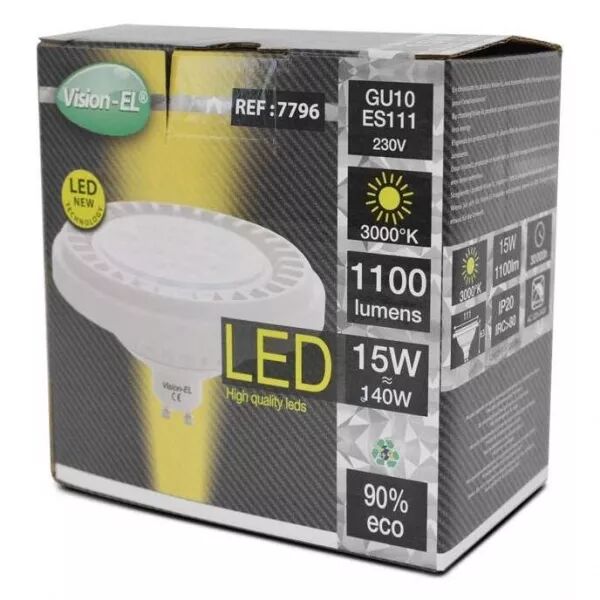 ES111 CO GU10 BLANC 15W 3000K (7796)