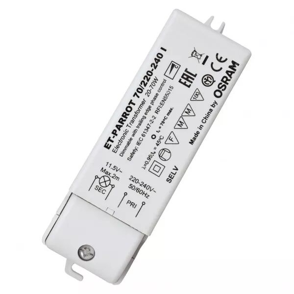 et parrot 70/220-240 i osram transformateur �lectronique pour lampes halo 12v (4008321111593)