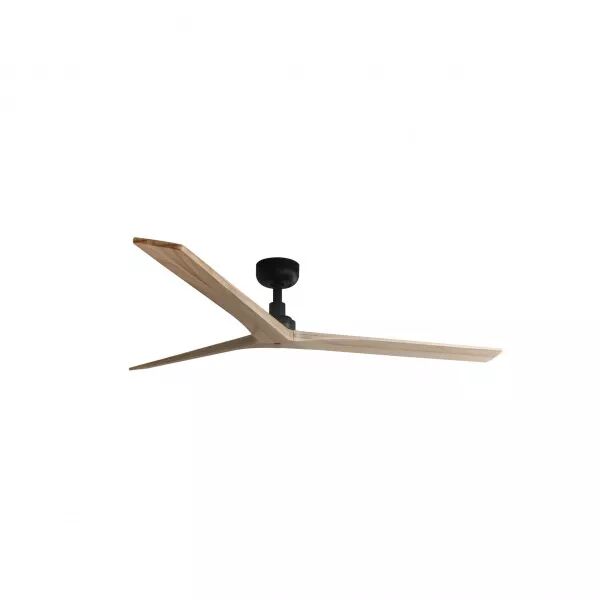 FARO BARCELONA - Klim L Ventilateur noir/bois  (34282WP)