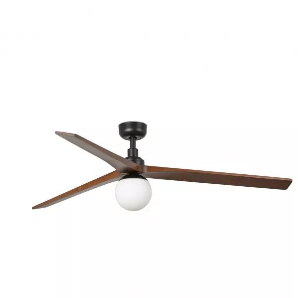 FARO BARCELONA - Klim L Ventilateur noir/noyer D (34276WP-11L)