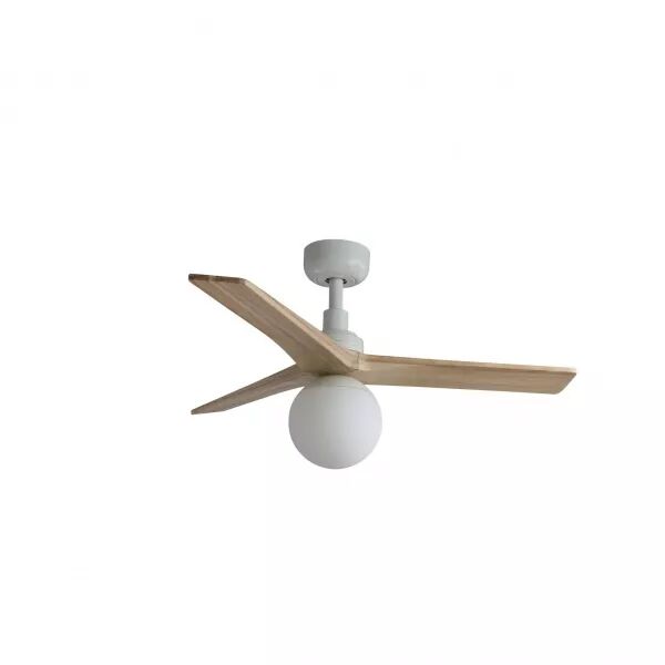 FARO BARCELONA - Klim S Ventilateur blanc/bois c (34281WP-11L)
