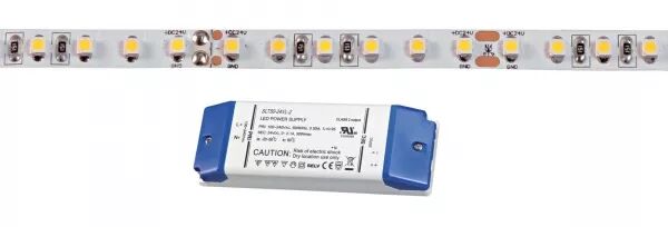 FLEXO-Ruban n/protg. IP20 24V 10W/m 120 LED/m 4000K 1060 lm/m, lg 5m,alim.incl. (55251)