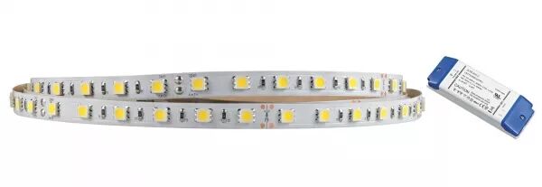 FLEXO-Ruban n/protg. IP20 24V 18W/m 65 LED/m 3000K 1350 lm/m, lg 4m, alim.incl. (55210)