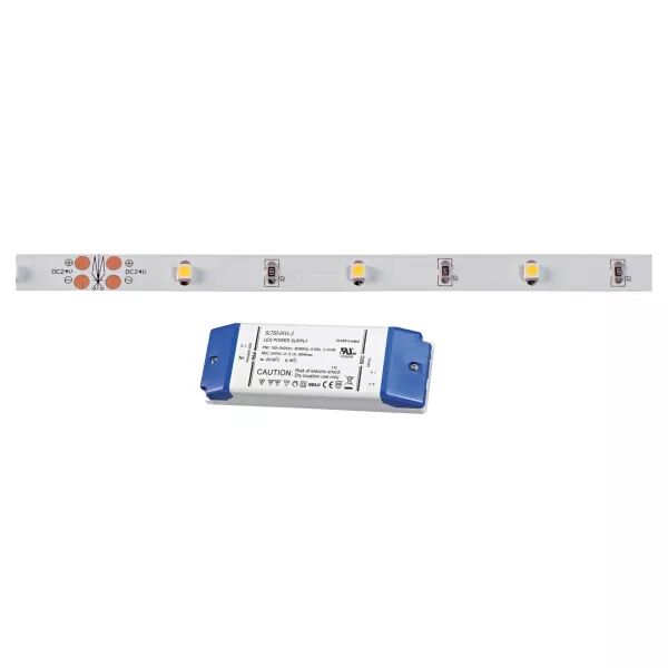 FLEXO-Ruban n/protg. IP20 24V 2,6W/m 30LED/m 3000K 150 lm/m, lg 2,5m, alim.incl. (55230)