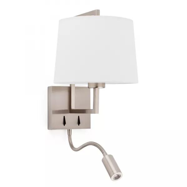 Frame Lampe Applique Nickel Mat/Blanc (20172-01)