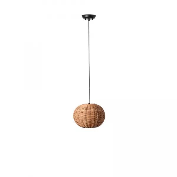 HAKA Lampe suspension noire/rotin �250 (65134-73)