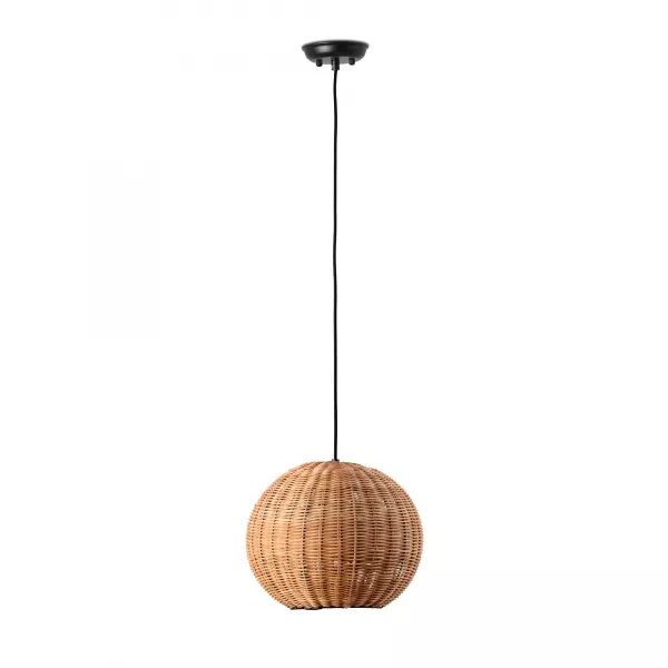 HAKA Lampe suspension noire/rotin �300 (65134-74)