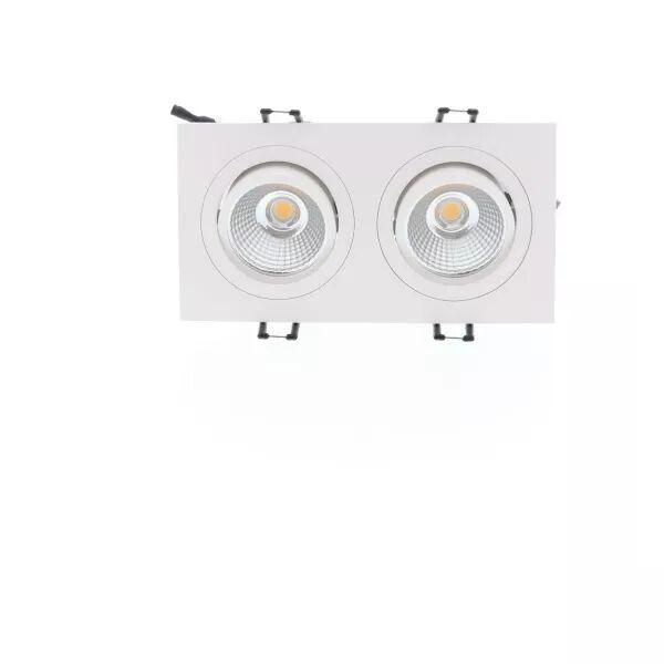 INDIGO-AL2014 SDX 2x9W 2x900Lm 3000K 38� DIM Blanc mat (DO18230)