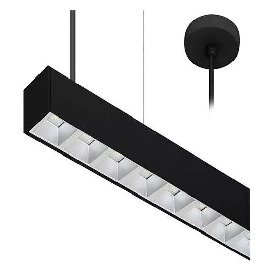 INDIGO-LINEAR 1 P 38W 6625Lm 75� DALI Noir mat - Argent (CL10117DA)