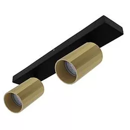 INDIGO-OKTO 2 C GU10 MAX 2x10W PAR16 Noir mat - Champagne (WA23208)
