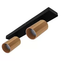 INDIGO-OKTO 2 C GU10 MAX 2x10W PAR16 Noir mat - Or rose (WA23206)