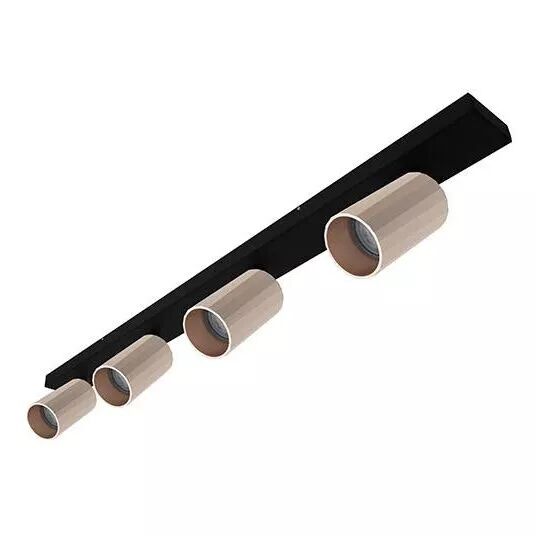 INDIGO-OKTO 4 C GU10 MAX 4x10W PAR16 Noir mat - Rose (WA23383)