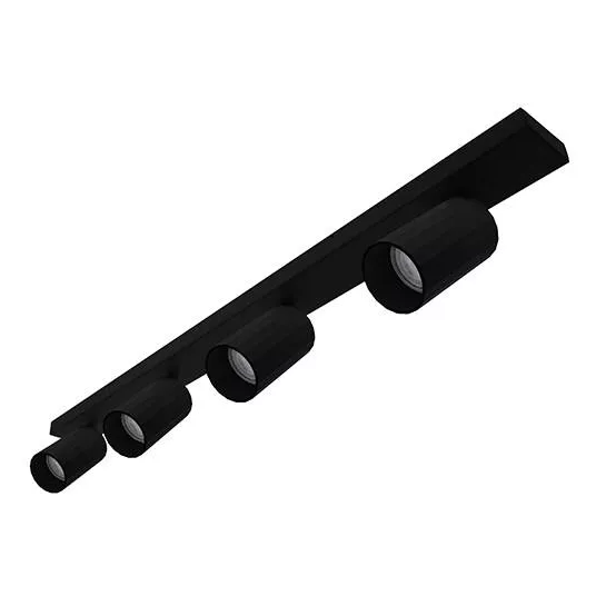 INDIGO-OKTO 4 C GU10 MAX 4x10W PAR16 Noir mat (WA23305)
