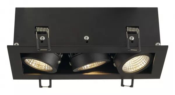 KADUX, encastr� carr�, 3 LED, noir, (115720)