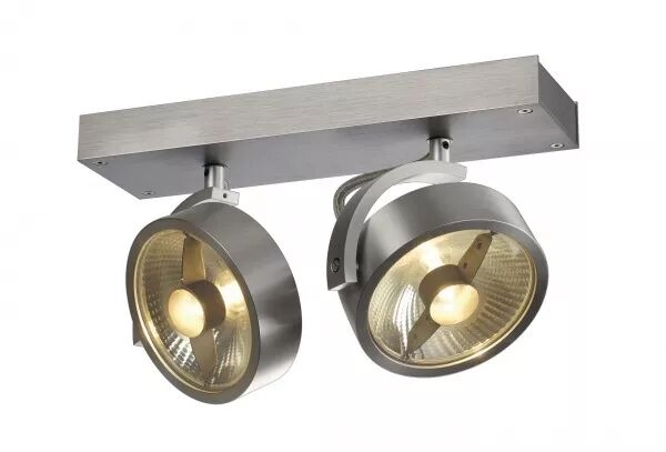 KALU, 2 spots, QPAR111 plafonnier, alu (147316)