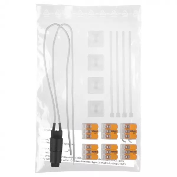 kit de conversion luminaire pour tube led en 230v duo (4058118280636)