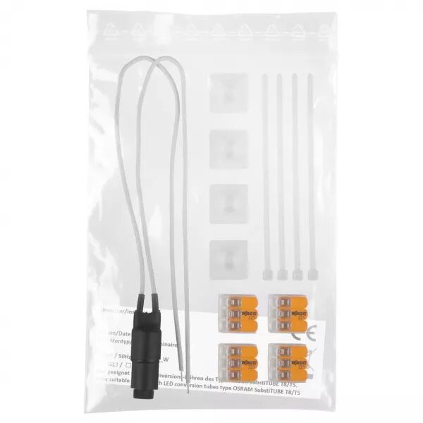 kit de conversion luminaire pour tube led en 230v mono (4058118280612)