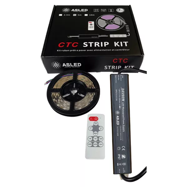 KIT RUBAN LED 5M 10W/M CTC + 60AL24 + N20 (SKCTC5M)