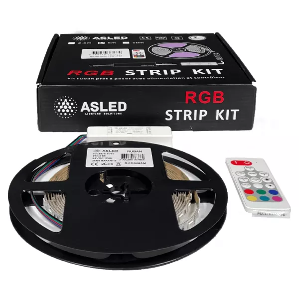 KIT RUBAN LED 5M 10W/M RGB + 60AL24 + N30 (SKRGB5M)
