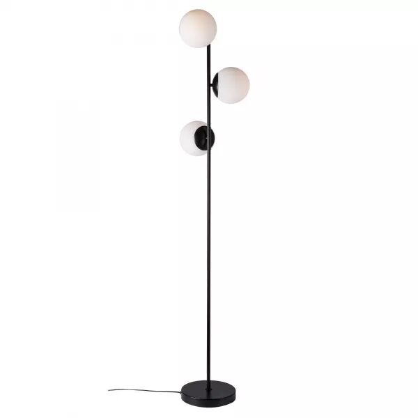 Lampadaire - LILLY - M�tal - Noir -  E14 (48613003)